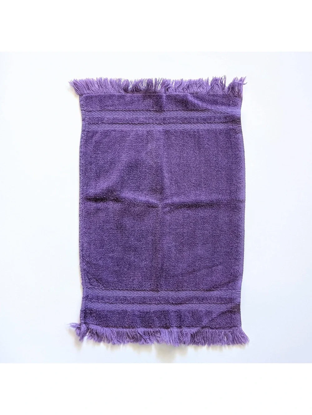 Vintage Pink & Purple Towel Set - Washcloth - Fingertip Towel
